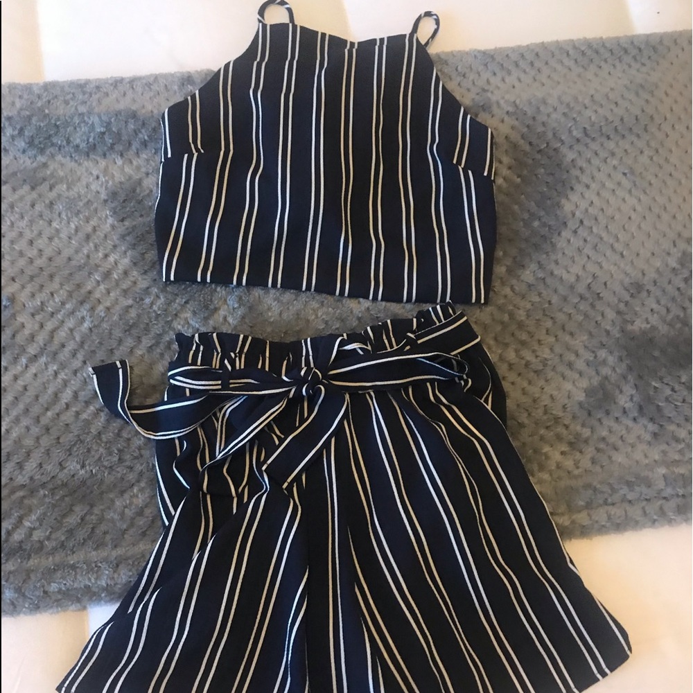 2 piece set navy blue
